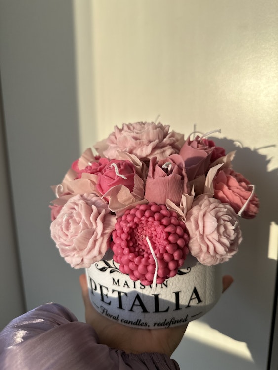 Bouquet décoratif Douceur rosée